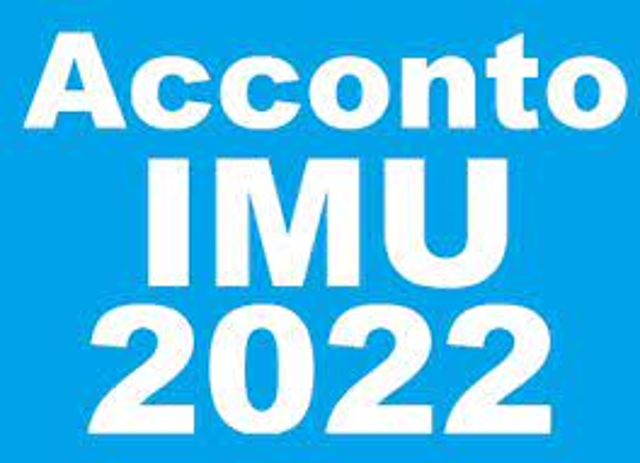 Aliquote IMU 2022 - valide per l'acconto