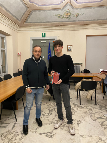 Assessore Claudio Bevilacqua con Mezzani Lorenzo