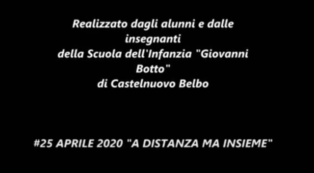 25 aprile: il video della Scuola dell'Infanzia di Castelnuovo Belbo