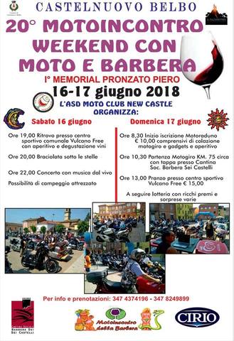 20° motoincontro Weekend con moto e barbera